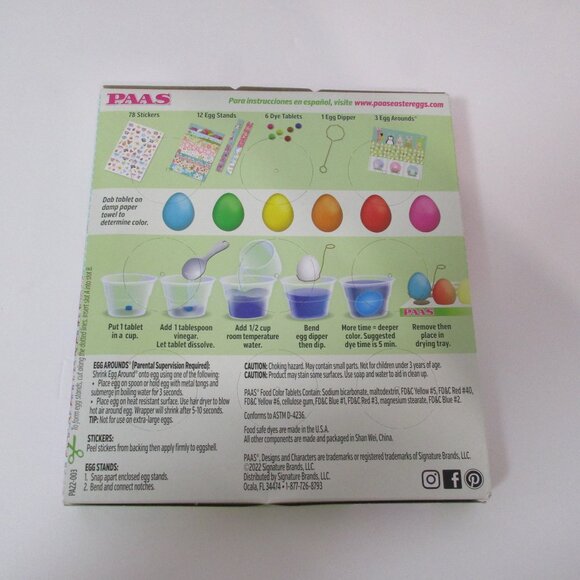 Lot of 3 Paas Classic Easter Tradition Egg Decorating Kit With Stickers Stands - Picture 3 of 5